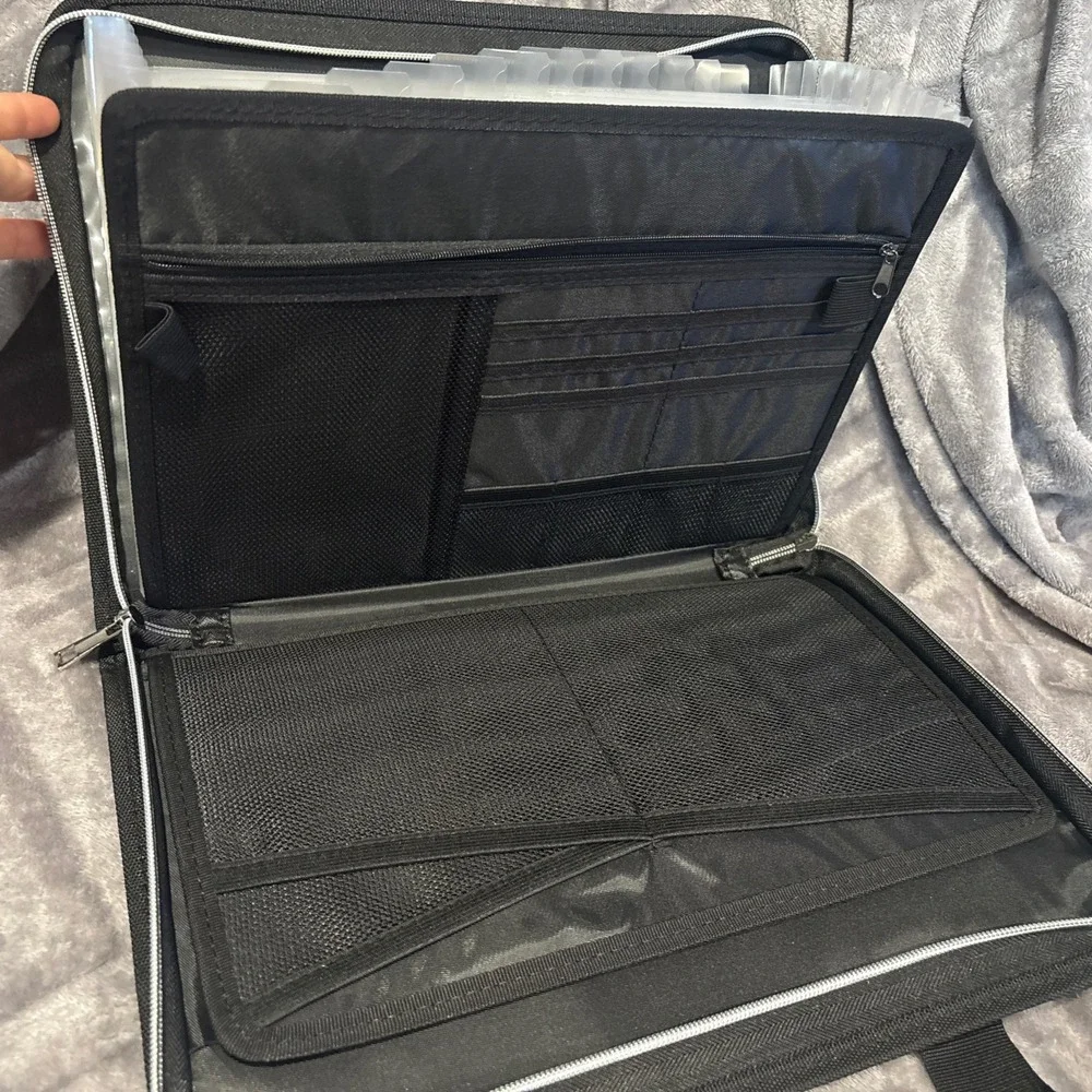 Tamfile Fireproof Accordion File Organizer with Handle, 13 Pocket Transparent.‎